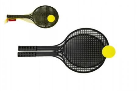 LORI soft tenis plast černý+míček 53cm v síťce