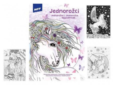 Omalovánky antistresové Jednorožci 3 210x290mm/32s