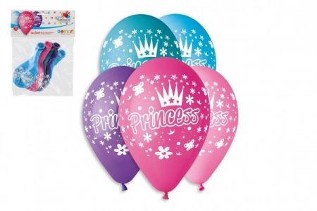 Balonek/Balonky nafukovací princezny 12'' průměr 30cm 5ks v sáčku