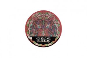 Diamantové malování mandala - lev průměr 30cm s doplňky ve fólii