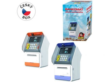 Dětská pokladnička bankomat s rozpoznáním obličeje