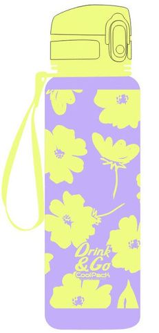 Láhev na pití 600 ml Brisk Flores LILA