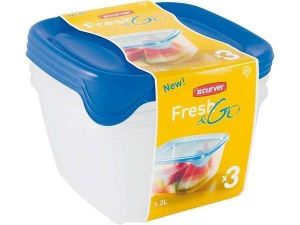 Sada dóz, 3x1,2 l, CURVER "Fresh&go"