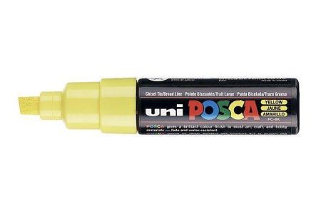 Dekorační popisovač "Posca", žlutá, 8 mm, UNI