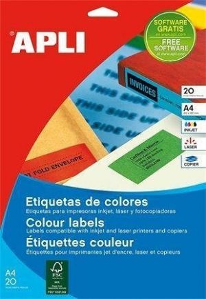 Etiketa, 105 x 148mm, zelená, 80 ks/bal., APLI