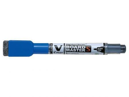 Popisovač na bílou tabuli "V-Board Master S", modrá, 0,8 mm, UF, s houbičkou, PILOT WBME-V