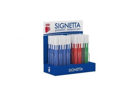 Kuličkové pero "Signetta", displej/120 ks, 4 barvy, 0,7 mm, s uzávěrem, ICO 9020001086
