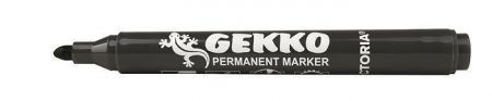 Permanentní popisovač "Gekko", černá, 1-3mm, kuželový hrot, VICTORIA