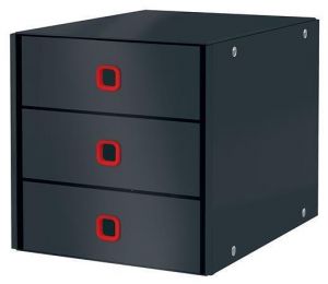 Zásuvkový box " Cosy Click&amp;Store", sametová šedá, 3 zásuvky, laminovaný karton, LEITZ 5368