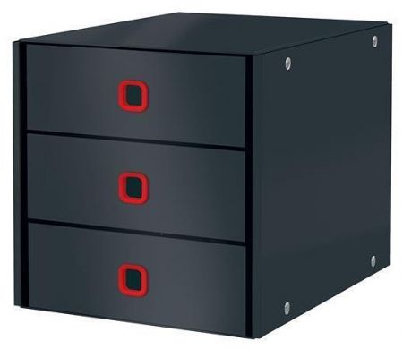 Zásuvkový box " Cosy Click&Store", sametová šedá, 3 zásuvky, laminovaný karton, LEITZ 5368