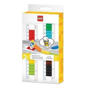 Pravítko, 2 díly, 15 - 30 cm, sada s minifigurkou, LEGO 52558