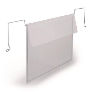 Logistická kapsa, transparentní, A5, horizontální, s drátem a klopou, 50 ks / balení, DURA