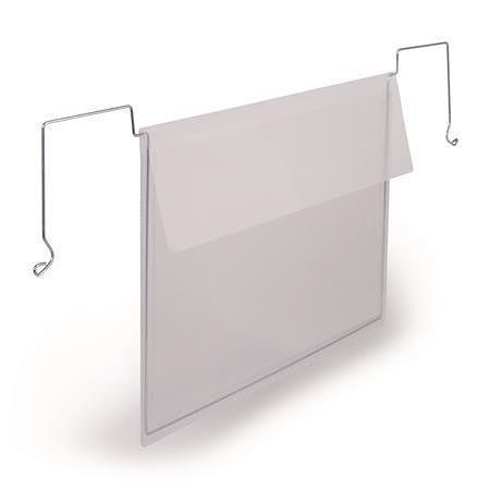 Logistická kapsa, transparentní, A5, horizontální, s drátem a klopou, 50 ks / balení, DURA