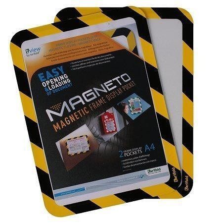 Magnetický obal "Magneto Safety", žlutá-černá, A4, TARIFOLD