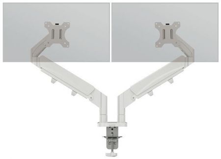 Držák na monitor "Ergo Dual", světle šedá, 2 ramena, LEITZ 65370085