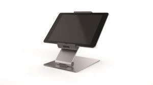 Držák na tablet, stříbrná, stolní, DURABLE 893023