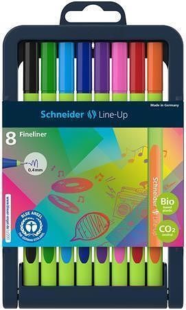 Finelinery "Line-Up", sada 8 různých barev, 0,4 mm, SCHNEIDER