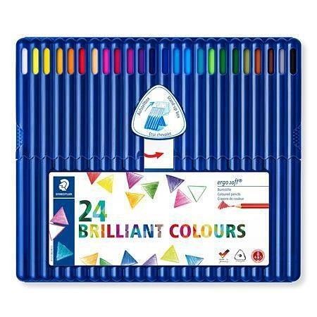 Barevné pastelky "Ergosoft 157", 12 barev, sada, trojhranné, STAEDTLER 157 SB24 13