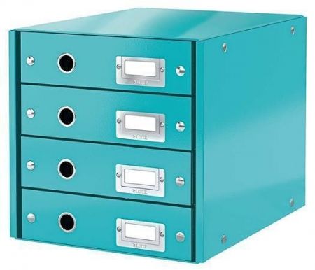 Zásuvkový box "Click&amp;Store", modrá, 4 zásuvky, LEITZ