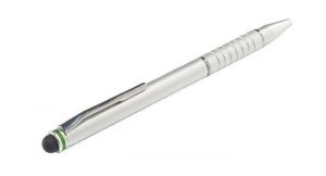 Dotykové pero "Stylus", stříbrná, pro dotykové obrazovky, 2 v 1, LEITZ