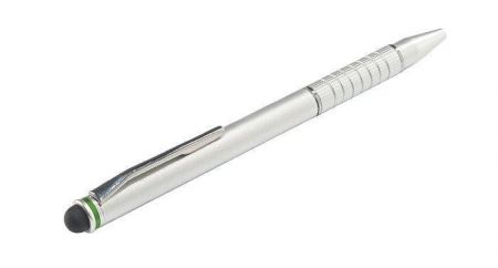Dotykové pero "Stylus", stříbrná, pro dotykové obrazovky, 2 v 1, LEITZ