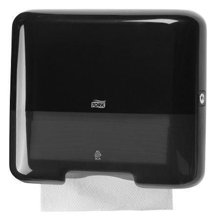 Zásobník na papírové ručníky "Dispenser Hand Towel Zigzag", černá, plastový, H3 systém, TO
