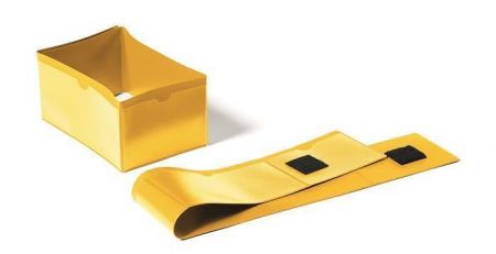 Logistická kapsa na nohu palety, žlutá, 140 x 65 mm/90 x 65 mm, 50 ks/balení, DURABLE 1724