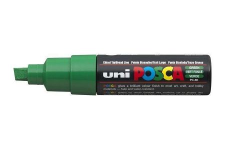 Dekorační popisovač "Posca", zelená, 8 mm, UNI