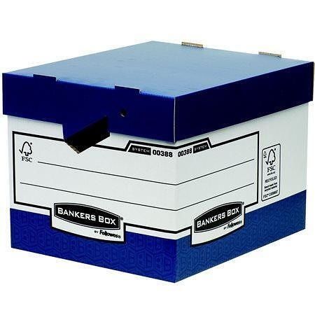 Archivační kontejner "BANKERS BOX®", karton, ergonomické rukojeti, uzaviratelné víko, FELL