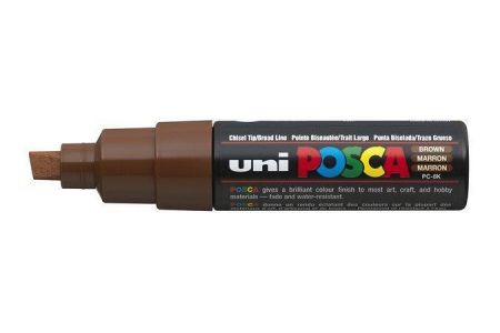 Dekorační popisovač "Posca", hnědá, 8 mm, UNI