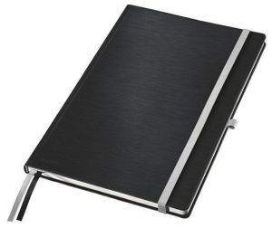 Zápisník "Style", saténově černá, linkovaný, A4, 160 stran, LEITZ