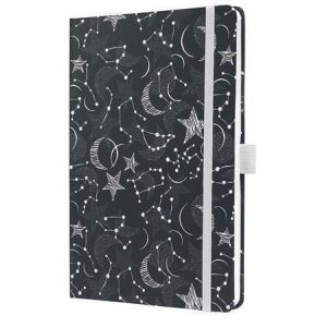 Exkluzivní zápisník "Jolie", Cosmic Fantasy Black, A5, linkovaný, 87 listů, tvrdé desky, S