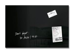 Magnetická skleněná tabule "Artverum®", černá, 60 x 40 cm, SIGEL