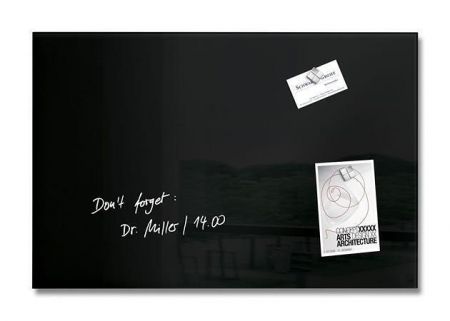 Magnetická skleněná tabule "Artverum®", černá, 60 x 40 cm, SIGEL