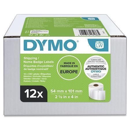Etikety pro tiskárnu LW, bílá, 101 x 54 mm, 220 ks/role, 12 rolí, DYMO S0722420