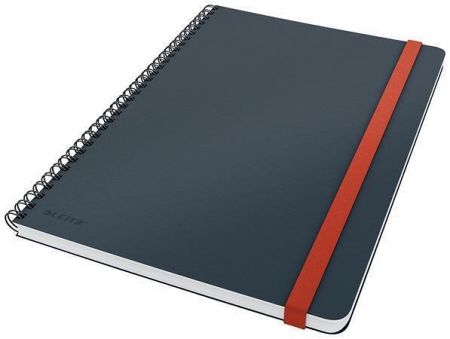 Spirálový sešit "Cosy Soft Touch", matně šedá, čtverečkovaný, B5, 80 listů, LEITZ