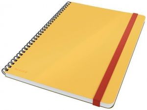 Spirálový sešit "Cosy Soft Touch", matně žlutá, čtverečkovaný, B5, 80 listů, LEITZ