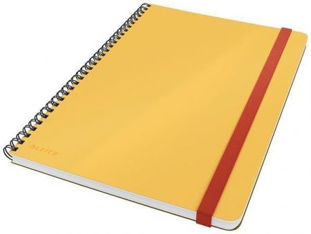 Spirálový sešit "Cosy Soft Touch", matně žlutá, čtverečkovaný, B5, 80 listů, LEITZ