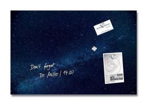 Magnetická skleněná tabule "Artverum®", galaxie, 60 x 40 x 1,5 cm, SIGEL GL283