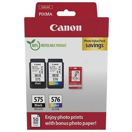 PG-575 / CL-576 Inkjet cart. pro Pixma TR4750i + fotografický papír, černá / barevná, CANO
