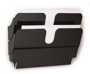 Držák na katalogy "FLEXIPLUS 2", černá, na zeď, A4, na šířku, magnetický, DURABLE 17090220