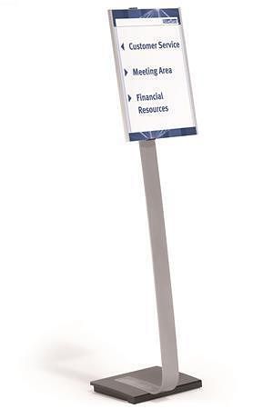 Informační stojan "INFO SIGN", stříbrná, A3, podlahový, DURABLE 481323