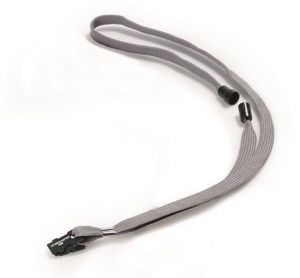 Šňůrka na krk, šedá, s klipem, DURABLE 811910