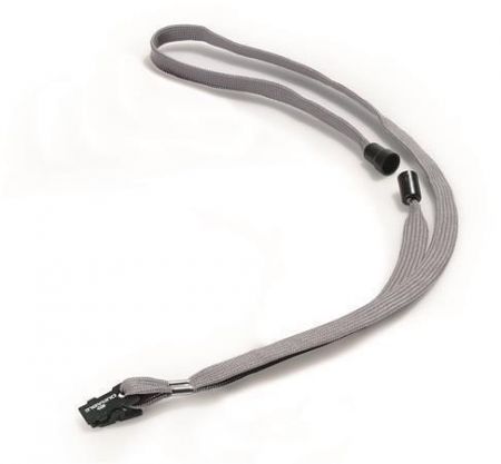 Šňůrka na krk, šedá, s klipem, DURABLE 811910