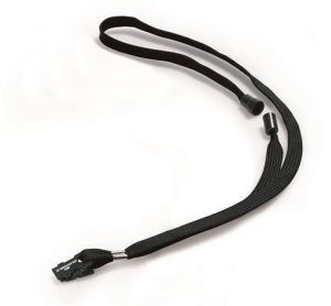 Šňůrka na krk, černá, s klipem, DURABLE 811901