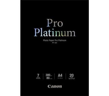 PT-101 Fotografický papír, do inkoustové tiskárny, A4, 300 g, lesklý, 20 listů, CANON