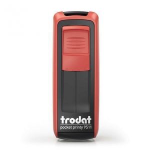 Razítko "Pocket Printy 9511", červená, černý polštářek, kapesní, TRODAT