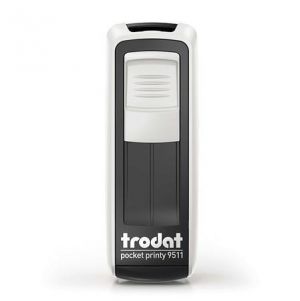 Razítko "Pocket Printy 9511", bílá, černý polštářek, kapesní, TRODAT