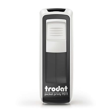 Razítko "Pocket Printy 9511", bílá, černý polštářek, kapesní, TRODAT