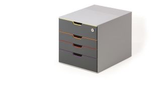 Zásuvkový box "VARICOLOR® SAFE", mix barev, plast, 3+1 uzamykatelná zásuvka, DURABLE